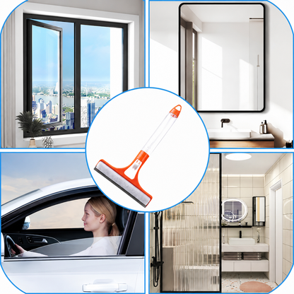 3-in-1 Window & Glass Cleaner Wiper with Spray Bottle
