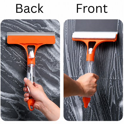 3-in-1 Window & Glass Cleaner Wiper with Spray Bottle