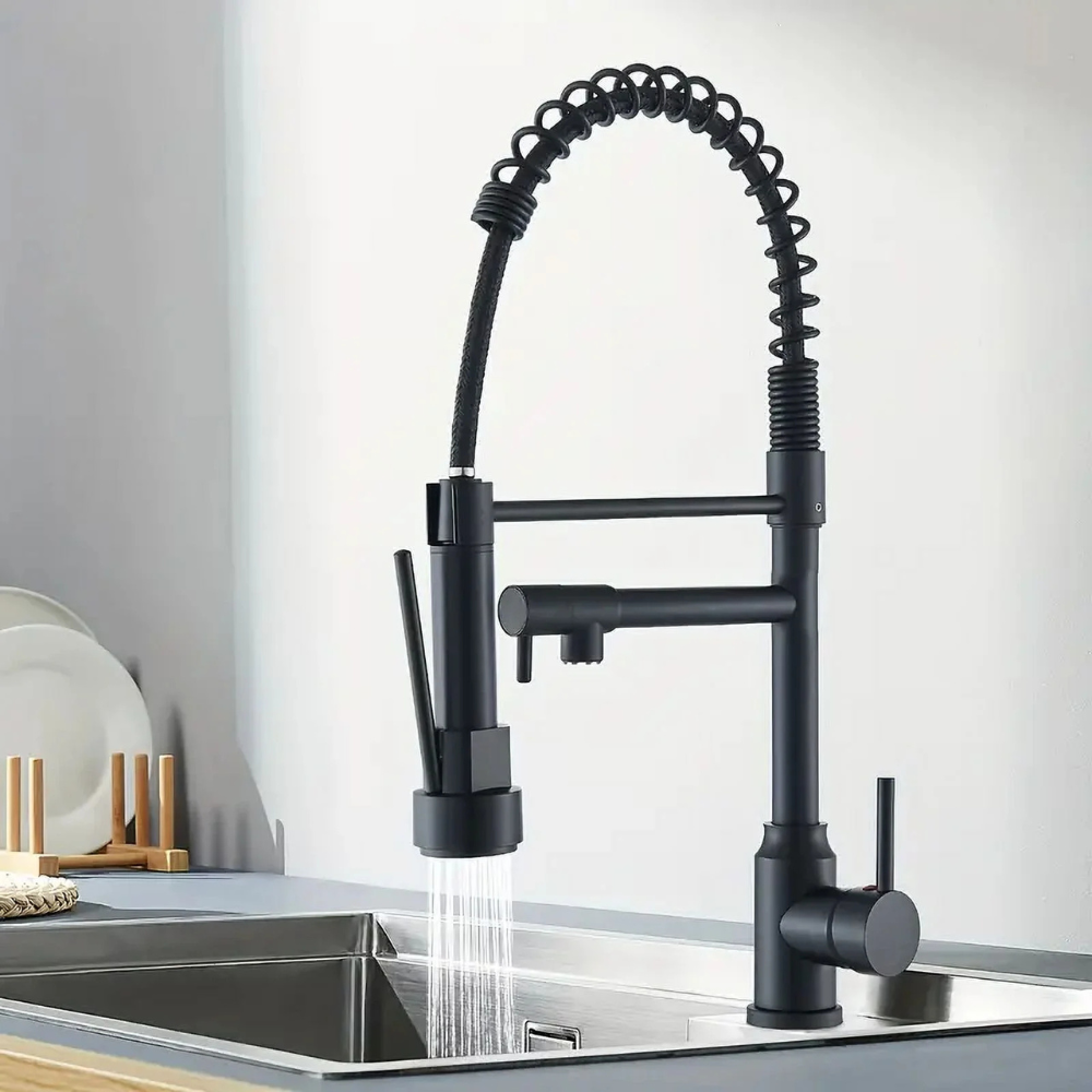360° Pull-Out Spring Kitchen Faucet Mixer 3 in 1 – Hot & Cold Sink Spring Mixer Tap