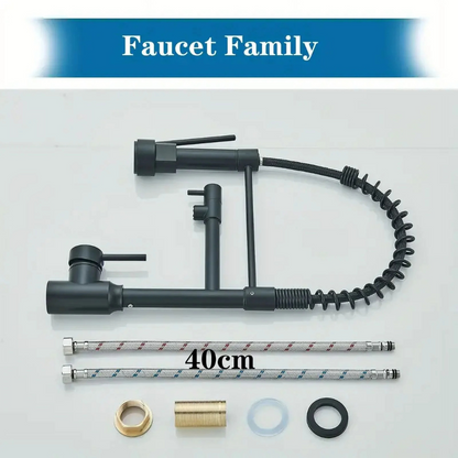 360° Pull-Out Spring Kitchen Faucet Mixer 3 in 1 – Hot & Cold Sink Spring Mixer Tap