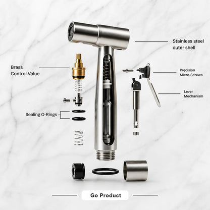 304 Stainless Steel Muslim Shower Set with Holder & Hose – High Pressure Toilet Bidet Sprayer