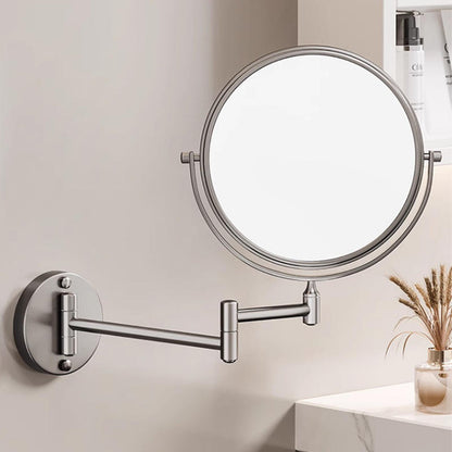 360° Wall Mounted Double-Sided Magnifying Makeup & Shaving Mirror (1X/3X Zoom)
