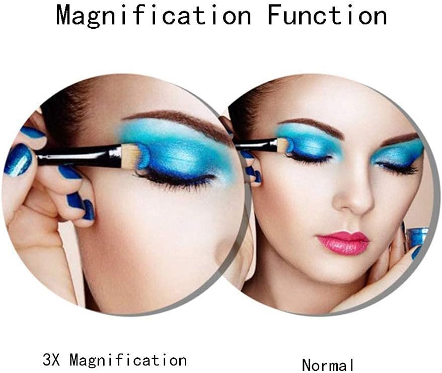 360° Wall Mounted Double-Sided Magnifying Makeup & Shaving Mirror (1X/3X Zoom)