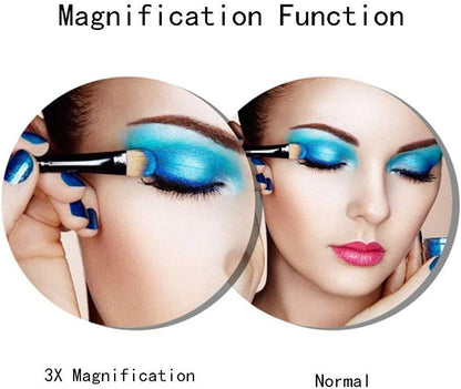 360° Wall Mounted Double-Sided Magnifying Makeup & Shaving Mirror (1X/3X Zoom)
