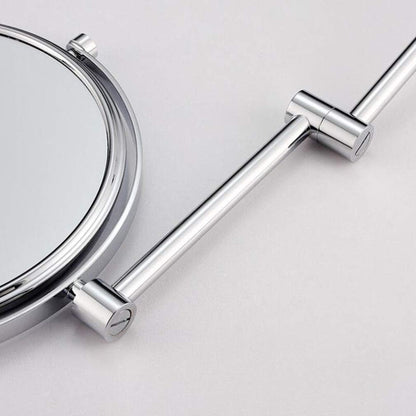 360° Wall Mounted Double-Sided Magnifying Makeup & Shaving Mirror (1X/3X Zoom)