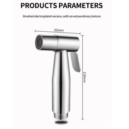 304 Stainless Steel Muslim Shower Set with Holder & Hose – High Pressure Toilet Bidet Sprayer