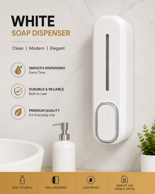 Wall Mounted Soap Dispenser 400ml – Manual Liquid Soap Dispenser for Bathroom & Kitchen