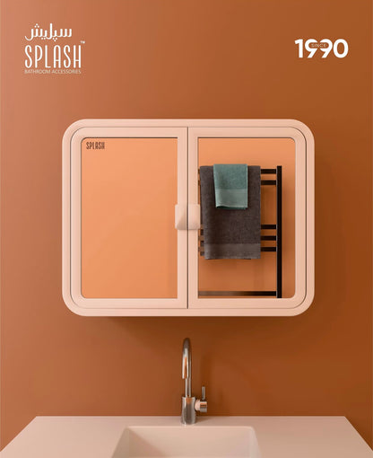 Splash Wall Mounted Bathroom Cabinet – 2 Door Storage Rack